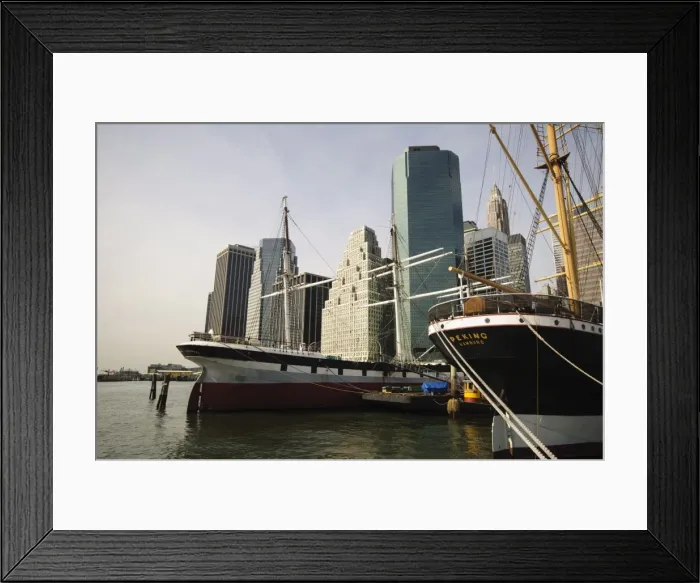 Framed Print : South Street Seaport, Lower Manhattan, New York City, New York, United States of America Framed Print : South Street Seaport, Lower Manhattan, New York City, New York, United States of America