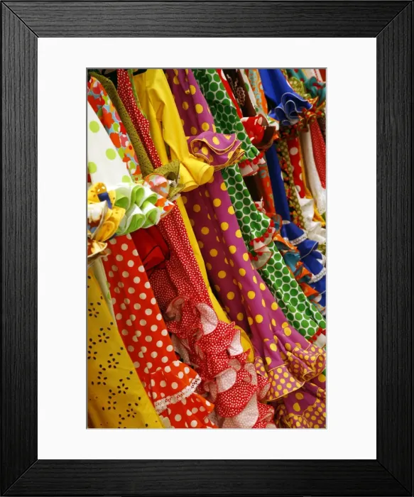 Framed Print : Traditional flameco dresses, Seville, Andalucia, Spain, Europe Framed Print : Traditional flameco dresses, Seville, Andalucia, Spain, Europe