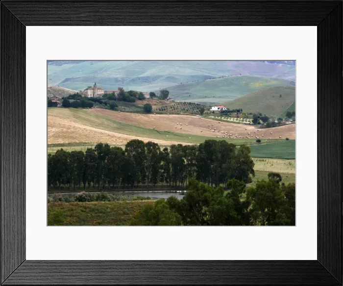 Framed Print : Landscape near Enna, Sicily, Italy, Europe Framed Print : Landscape near Enna, Sicily, Italy, Europe