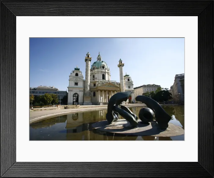 Framed Print : Karlskirche (St. Charles Borromeo church) by Fischer von Erlach in Karlsplatz Framed Print : Karlskirche (St. Charles Borromeo church) by Fischer von Erlach in Karlsplatz