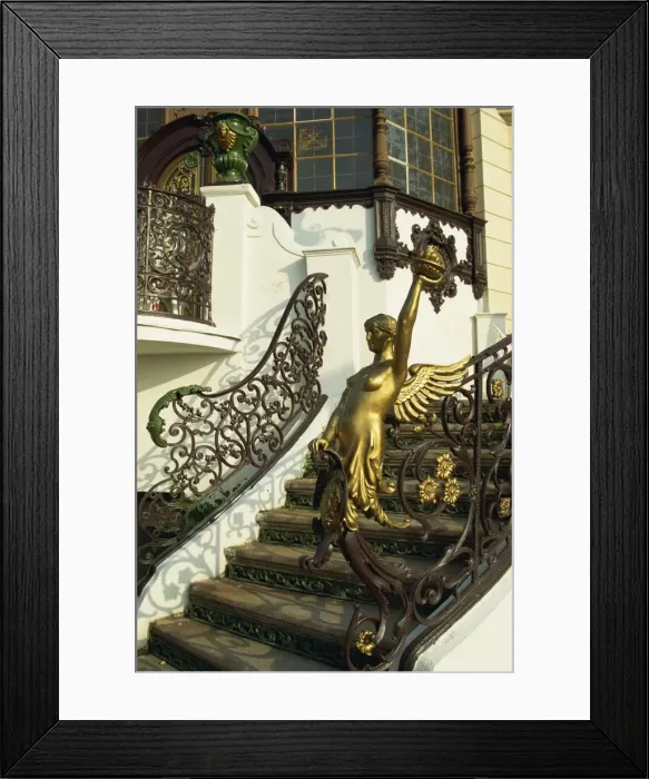 Framed Print : Art nouveau staircase at Hanava Pavilion, Prague, Czech Republic, Europe Framed Print : Art nouveau staircase at Hanava Pavilion, Prague, Czech Republic, Europe