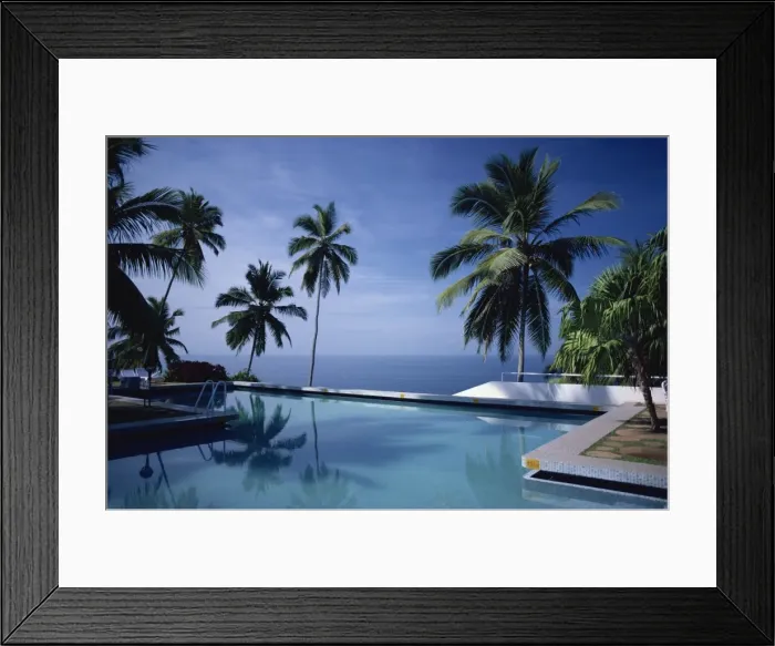 Framed Print : Hotel swimming pool, Kovalam, Kerala state, India, Asia Framed Print : Hotel swimming pool, Kovalam, Kerala state, India, Asia