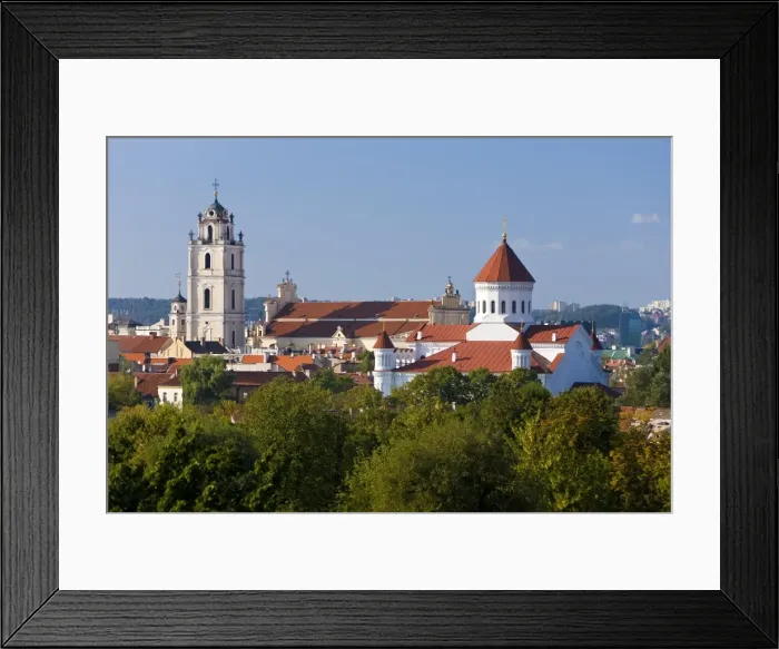 Framed Print : Church of the Holy Mother of God and the tower of St. Michaels Church Framed Print : Church of the Holy Mother of God and the tower of St. Michaels Church
