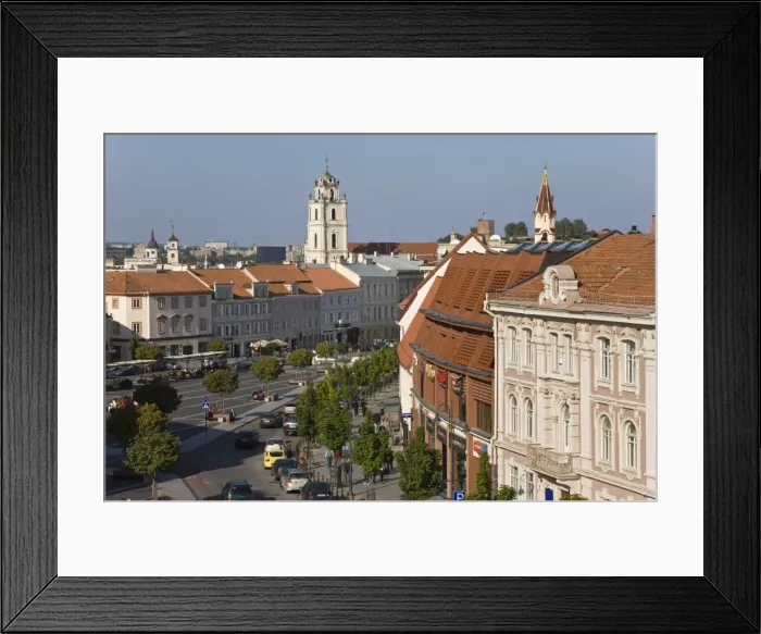 Framed Print : Elevated view over the Old Town Square, Vilnius, Lithuania, Baltic States, Europe Framed Print : Elevated view over the Old Town Square, Vilnius, Lithuania, Baltic States, Europe