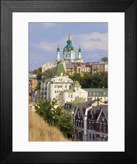 Framed Print : St. Andrews Orthodox Church, Podil, Kiev, Ukraine, Europe
