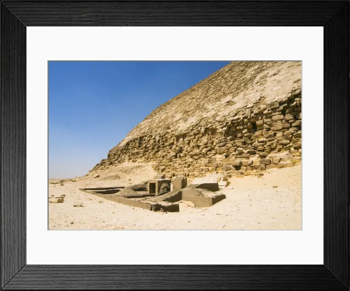 Framed Print : Remains of Greek-Roman Temples at The Bent Pyramid at Dahshur, UNESCO World Heritage Site Framed Print : Remains of Greek-Roman Temples at The Bent Pyramid at Dahshur, UNESCO World Heritage Site