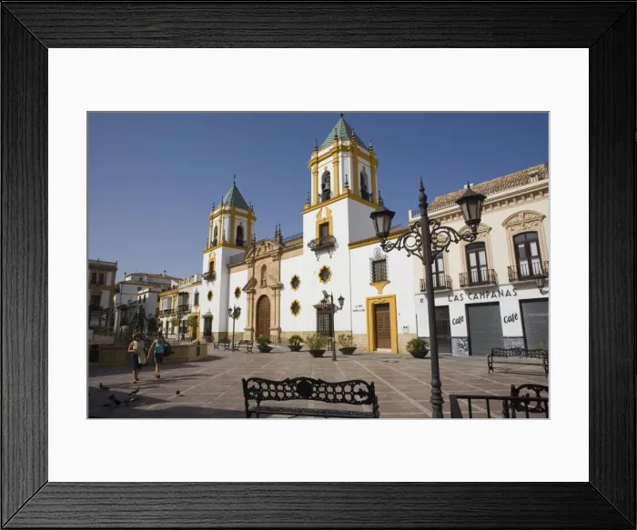 Framed Print : Plaza del Socorro, Ronda, one of the white villages, Malaga province, Andalucia Framed Print : Plaza del Socorro, Ronda, one of the white villages, Malaga province, Andalucia