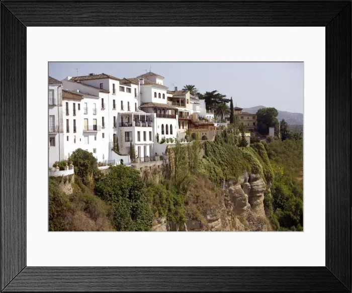 Framed Print : Houses on the gorge, Ronda, one of the white villages, Malaga province Framed Print : Houses on the gorge, Ronda, one of the white villages, Malaga province
