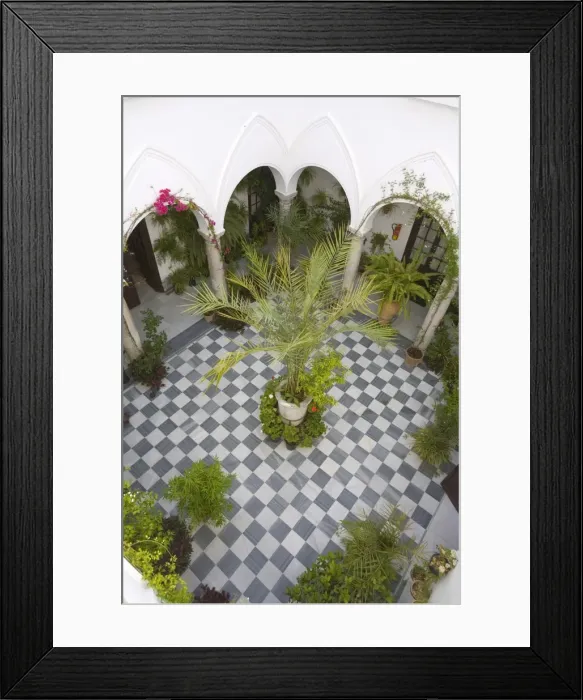 Framed Print : Courtyard, Arcos de la Frontera, one of the white villages, Andalucia, Spain, Europe Framed Print : Courtyard, Arcos de la Frontera, one of the white villages, Andalucia, Spain, Europe