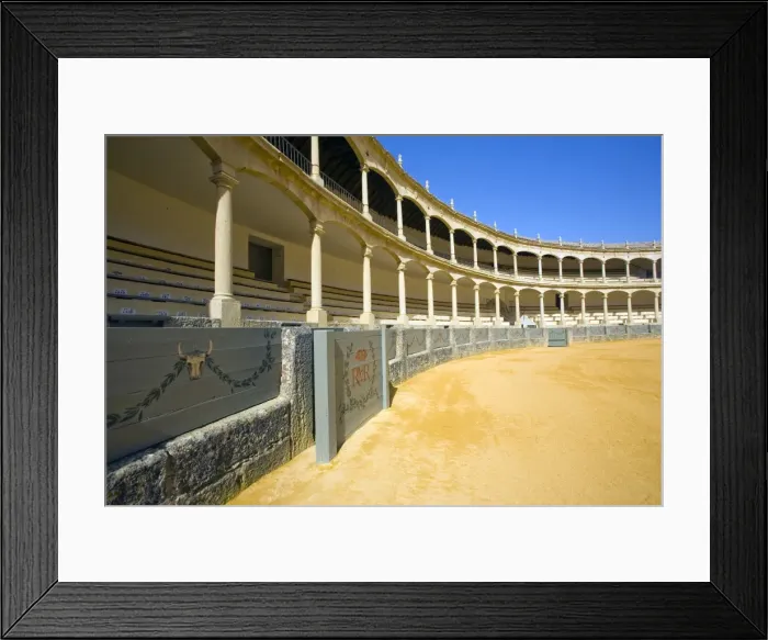 Framed Print : Plaza de Toros, Ronda, one of the white villages, Malaga province, Andalucia Framed Print : Plaza de Toros, Ronda, one of the white villages, Malaga province, Andalucia