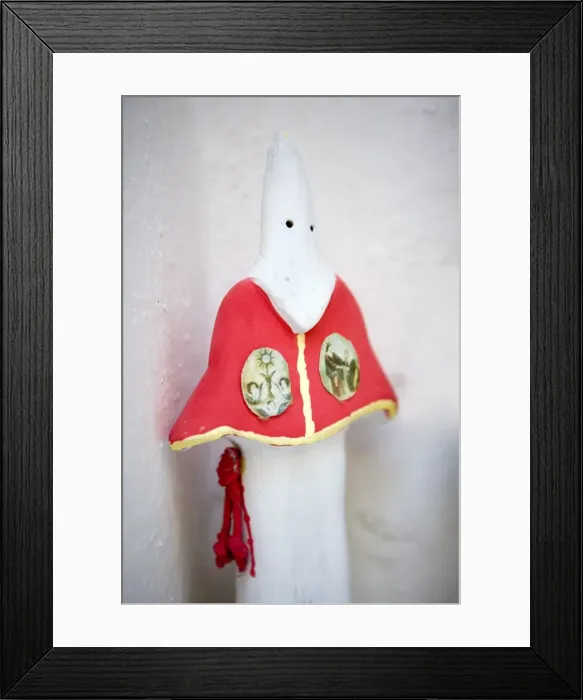 Framed Print : A brotherhood masks during Holy Week, Old Town, Gallipoli, Lecce province
