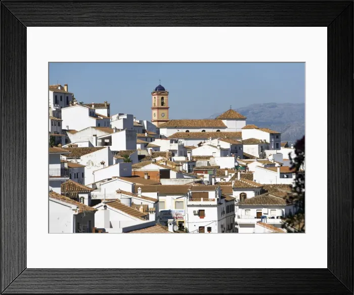 Framed Print : Nuestra Senora del Rosario church, Algatocin, one of the white villages Framed Print : Nuestra Senora del Rosario church, Algatocin, one of the white villages