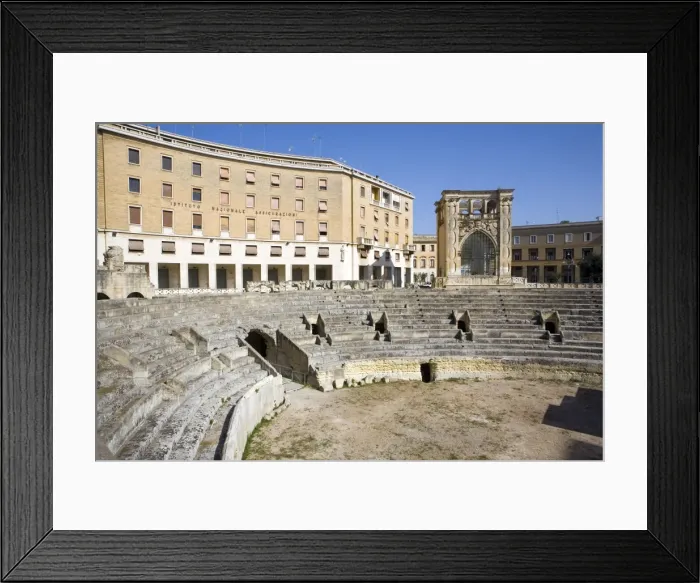 Framed Print : Roman theatre, Sant Oronzo Square, Lecce, Lecce province, Puglia, Italy, Europe