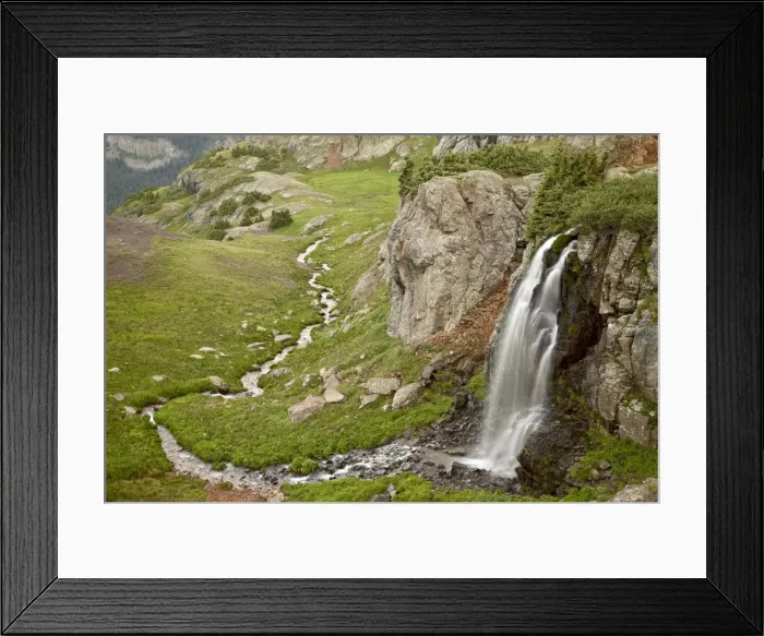 Framed Print : Porphyry Basin Waterfall, San Juan National Forest, Colorado, United States of America Framed Print : Porphyry Basin Waterfall, San Juan National Forest, Colorado, United States of America