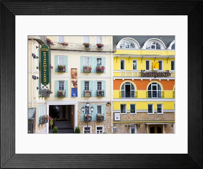 Framed Print : New modern housing in the trendy Podil district of the city, Kiev, Ukraine, Europe Framed Print : New modern housing in the trendy Podil district of the city, Kiev, Ukraine, Europe