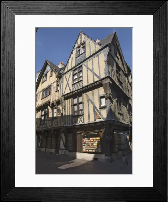 Framed Print : A sweet shop in the Medieval old centre, Tours, Indre-et-Loire, Loire valley