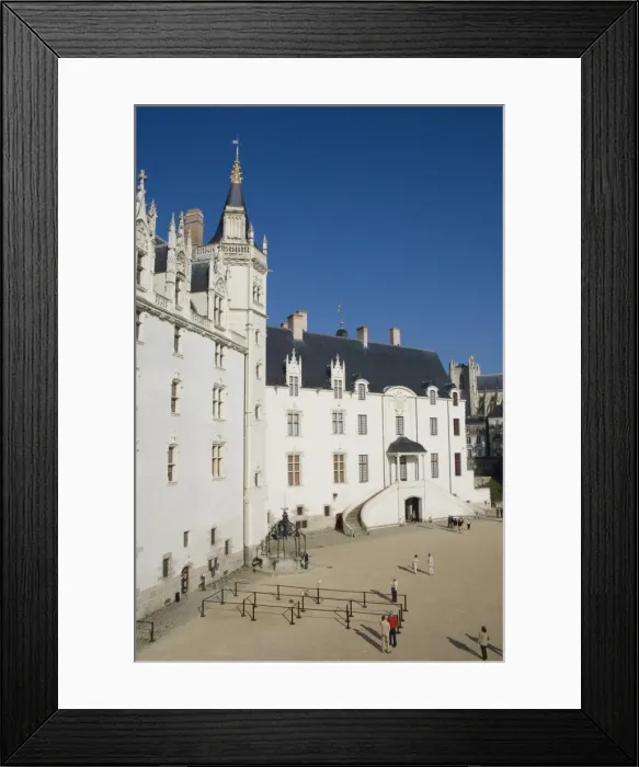 Framed Print : Chateau des Ducs de Bretagne, inner courtyard, Nantes, Brittany, France, Europe