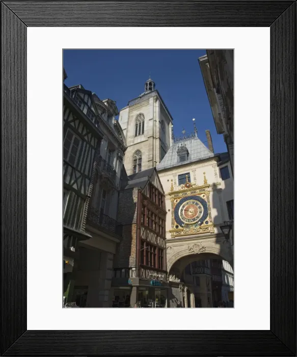 Framed Print : The Great Clock in the rue du Gros Horloge, Rouen, Haute Normandie, France, Europe Framed Print : The Great Clock in the rue du Gros Horloge, Rouen, Haute Normandie, France, Europe