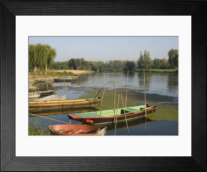 Framed Print : Punts in the Loire valley, France, Europe Framed Print : Punts in the Loire valley, France, Europe
