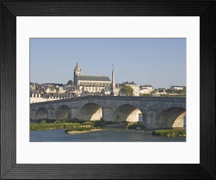 Framed Print : The Cathedrale St. -Louis from across the Loire Bridge, Blois, Loir-et-Cher Framed Print : The Cathedrale St. -Louis from across the Loire Bridge, Blois, Loir-et-Cher