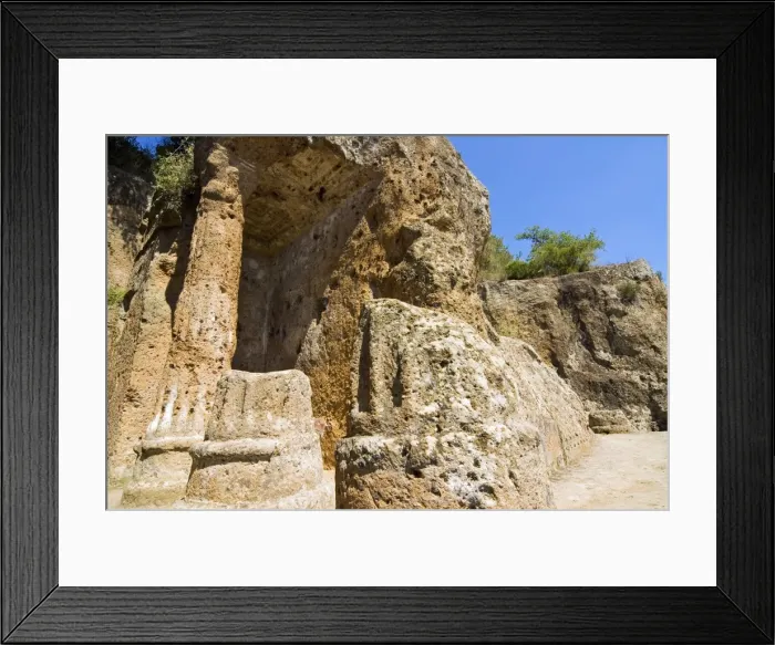 Framed Print : Ildebranda Tomb, Etruscan Necropolis of Sovana, Sovana, Grosseto, Tuscany, Italy, Europe