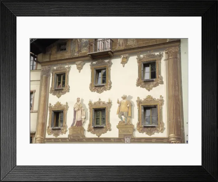 Framed Print : Frescoes, Market Platz, Berchtesgaden, Bavaria, Germany, Europe Framed Print : Frescoes, Market Platz, Berchtesgaden, Bavaria, Germany, Europe