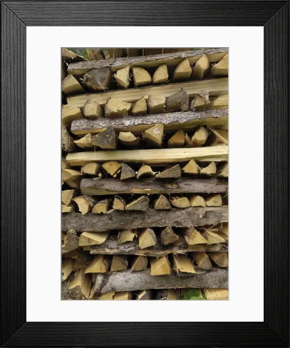Framed Print : Stack of firewood typical of the Alps, Austria, Europe Framed Print : Stack of firewood typical of the Alps, Austria, Europe