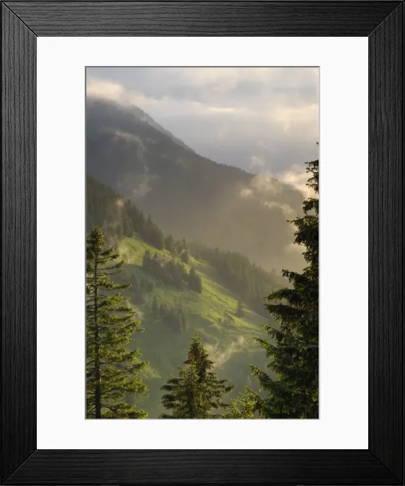Framed Print : View from the Rossfeld Panoramastrasse (Rossfeldhoehenringstrasse or Panoramic Highway) at dusk Framed Print : View from the Rossfeld Panoramastrasse (Rossfeldhoehenringstrasse or Panoramic Highway) at dusk