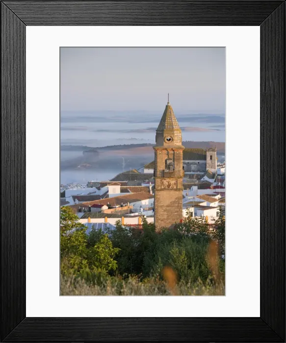 Framed Print : Misty dawn, Medina Sidonia, Andalucia, Spain, Europe Framed Print : Misty dawn, Medina Sidonia, Andalucia, Spain, Europe