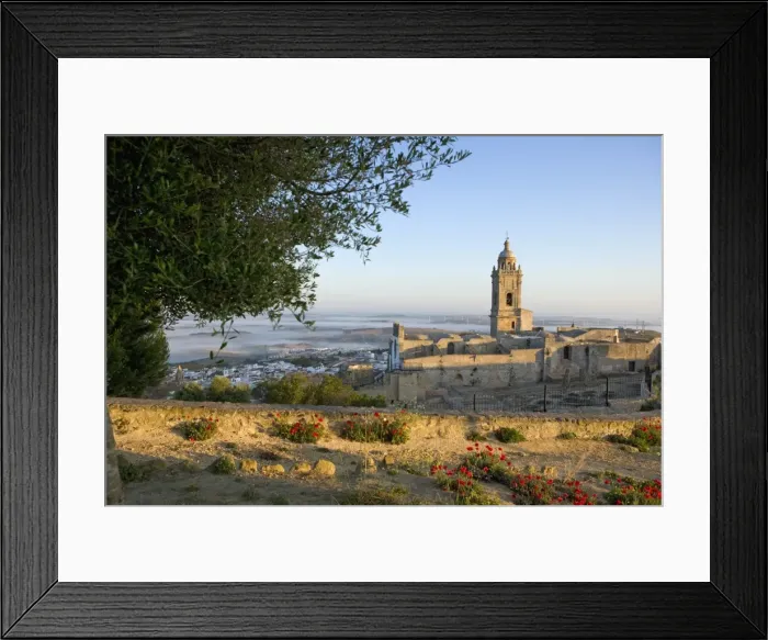 Framed Print : Misty view, Medina Sidonia, Andalucia, Spain, Europe
