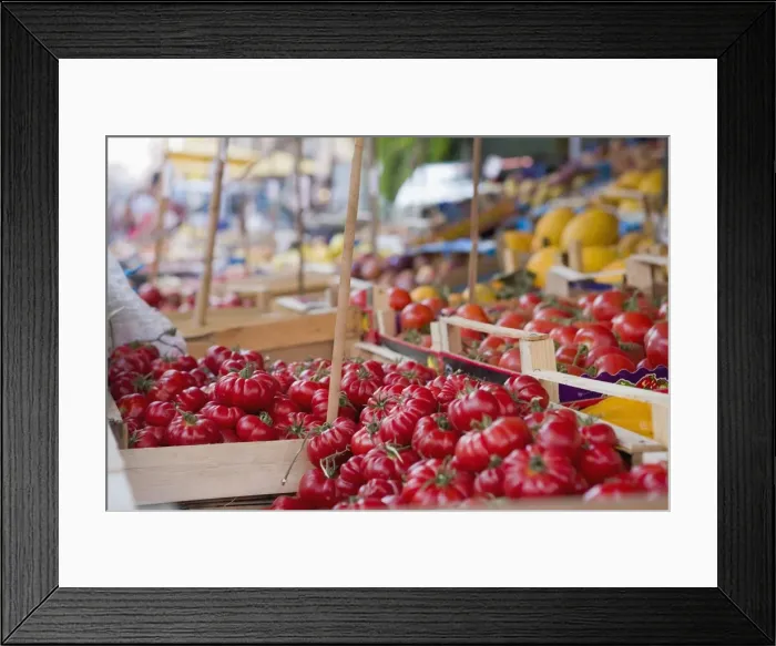 Framed Print : Tomatoes on street market stall, Palermo, Sicily, Italy, Europe Framed Print : Tomatoes on street market stall, Palermo, Sicily, Italy, Europe