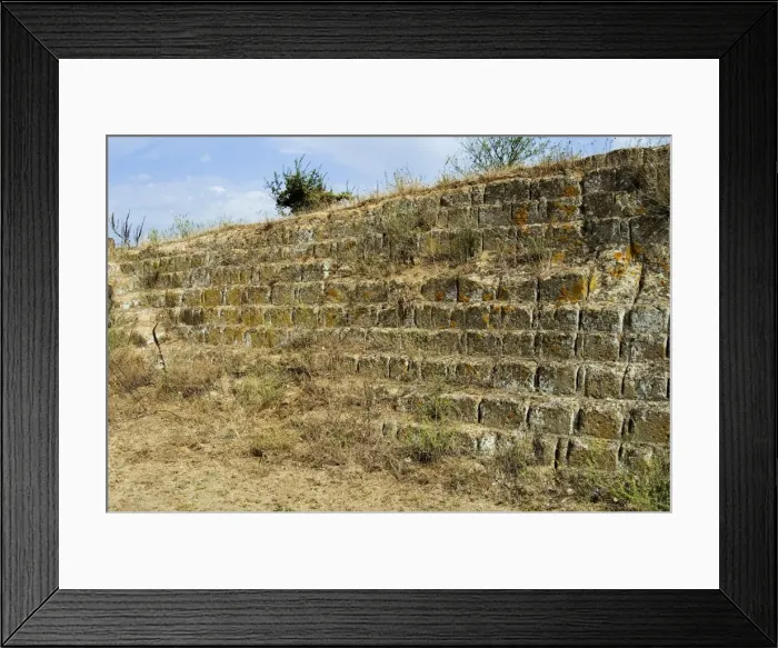 Framed Print : Etruscan tuff quarry, Tuscania, Viterbo, Latium, Lazio, Italy, Europe