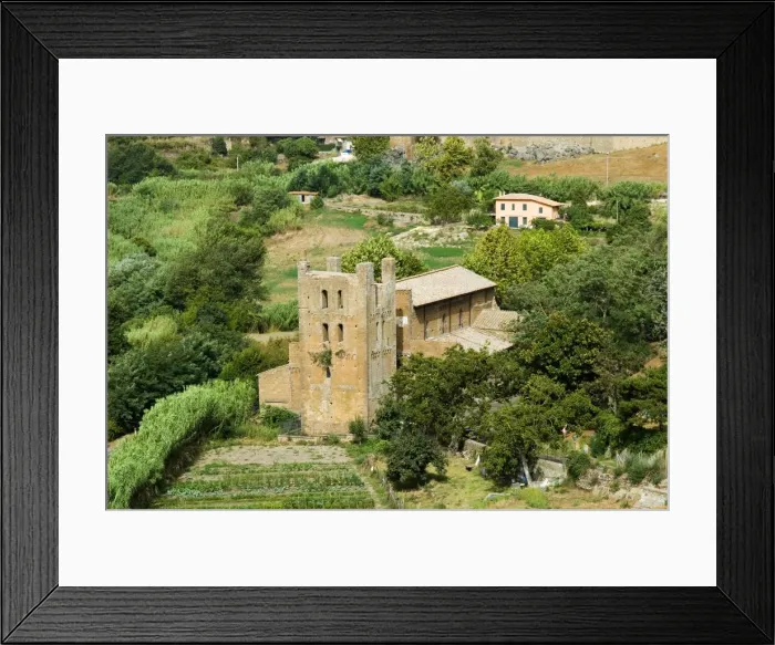 Framed Print : Santa Maria Maggiore church, Tuscania, Viterbo, Latium, Lazio, Italy, Europe