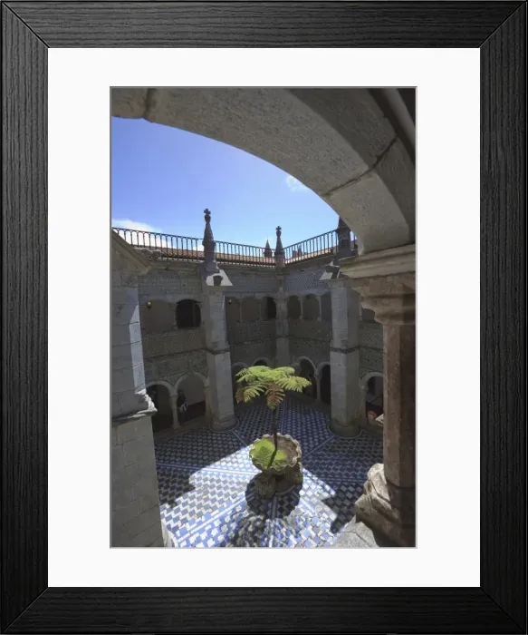 Framed Print : Courtyard in Pena National Palace, Sintra, UNESCO World Heritage Site, Portugal, Europe Framed Print : Courtyard in Pena National Palace, Sintra, UNESCO World Heritage Site, Portugal, Europe