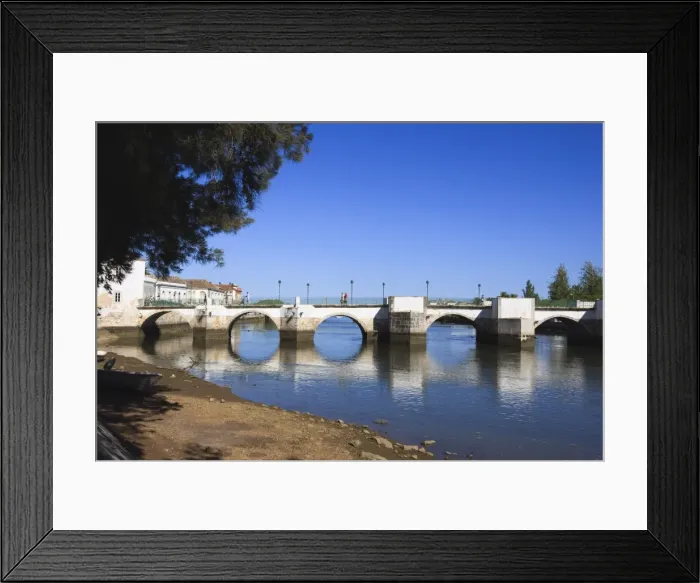 Framed Print : Ponta Romana (Roman Bridge) over River Gilao, Tavira, Algarve, Portugal, Europe