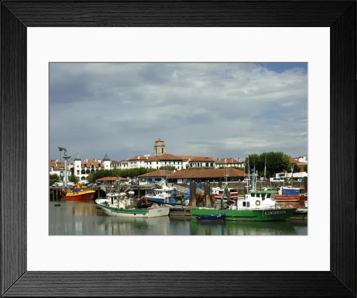 Framed Print : Fishing harbour of St. Jean de Luz, Pyrenees Atlantique, France, Europe Framed Print : Fishing harbour of St. Jean de Luz, Pyrenees Atlantique, France, Europe