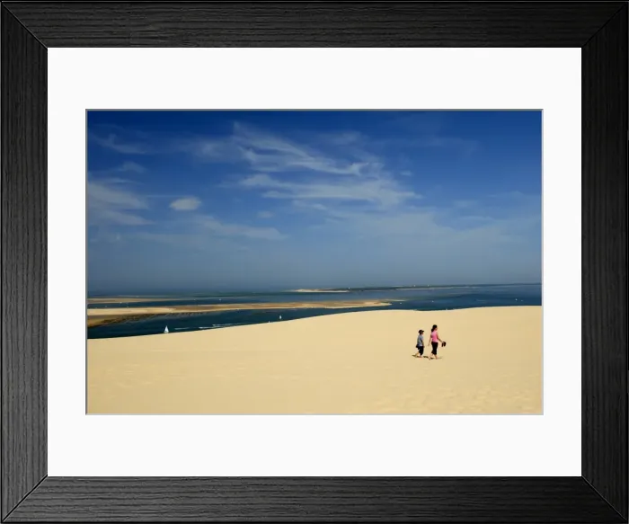 Framed Print : Mother and child at Dune du Pyla, the largest dune in Europe, Bay of Arcachon Framed Print : Mother and child at Dune du Pyla, the largest dune in Europe, Bay of Arcachon