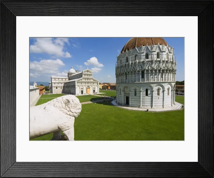 Framed Print : Piazza dei Miracoli, The Baptistry and the Duomo, UNESCO World Heritage Site Framed Print : Piazza dei Miracoli, The Baptistry and the Duomo, UNESCO World Heritage Site
