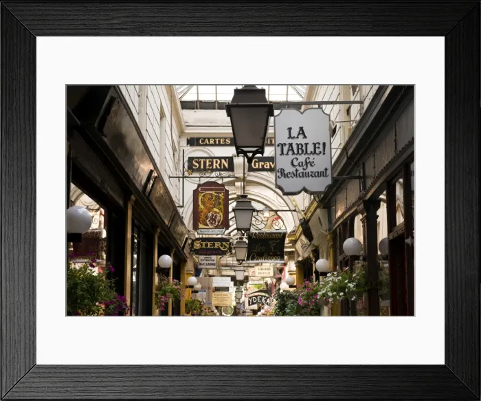 Framed Print : Passage des Panoramas, Paris, France, Europe Framed Print : Passage des Panoramas, Paris, France, Europe