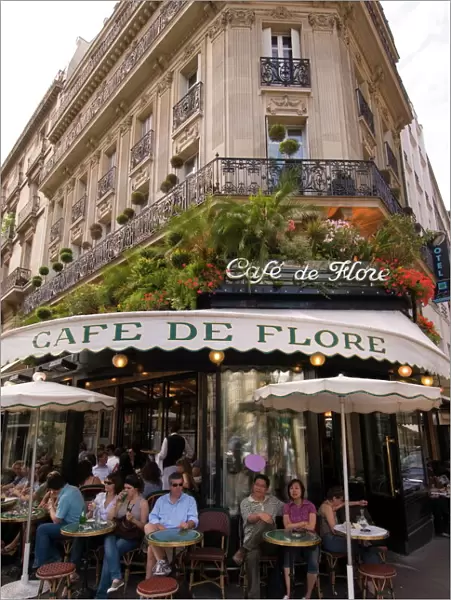 Cafe de Flore, Boulevard Saint-Germain, Paris, France, Europe