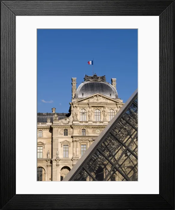 Framed Print : Musee du Louvre and Pei Pyramid, Paris, France, Europe Framed Print : Musee du Louvre and Pei Pyramid, Paris, France, Europe