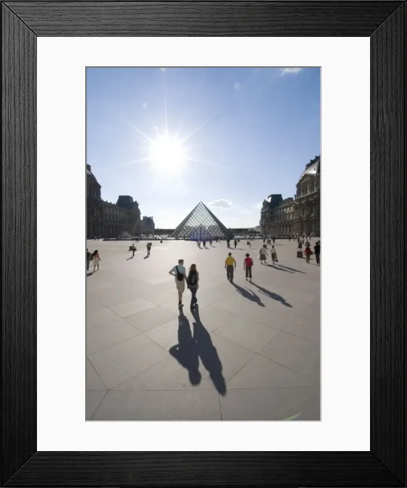 Framed Print : Musee du Louvre and Pei Pyramid, Paris, France, Europe Framed Print : Musee du Louvre and Pei Pyramid, Paris, France, Europe