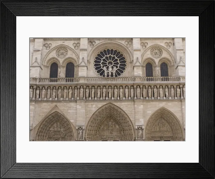 Framed Print : Detail of Notre Dame Cathedral, Paris, France, Europe