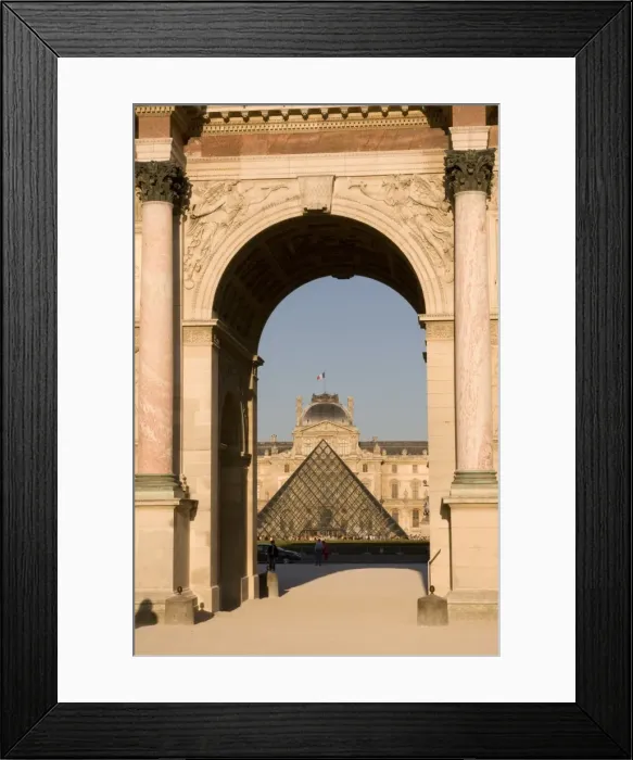 Framed Print : Musee du Louvre and Arc de Triomphe du Carrousel, Paris, France, Europe Framed Print : Musee du Louvre and Arc de Triomphe du Carrousel, Paris, France, Europe