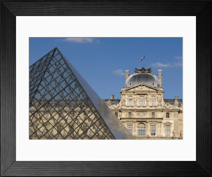 Framed Print : Musee du Louvre and Pei Pyramid, Paris, France, Europe Framed Print : Musee du Louvre and Pei Pyramid, Paris, France, Europe