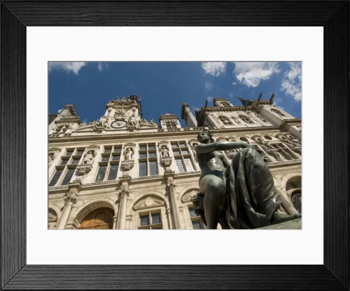 Framed Print : Hotel de Ville, Paris, France, Europe Framed Print : Hotel de Ville, Paris, France, Europe