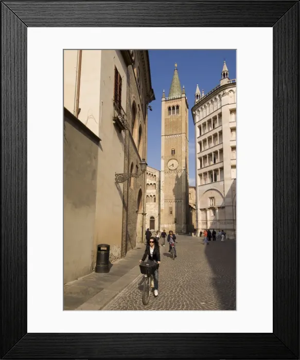 Framed Print : Duomo (Cathedral) Bell Tower and Baptistry, Parma, Emilia-Romagna, Italy, Europe Framed Print : Duomo (Cathedral) Bell Tower and Baptistry, Parma, Emilia-Romagna, Italy, Europe