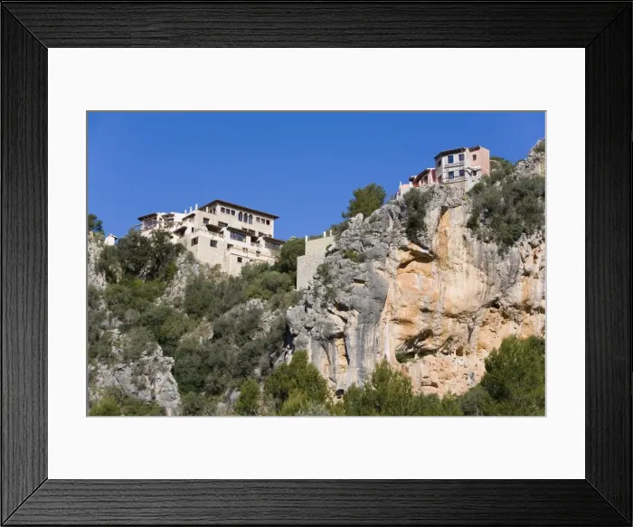 Framed Print : Galilea village, Sierra de Tramuntana, Majorca, Balearic Islands, Spain, Europe