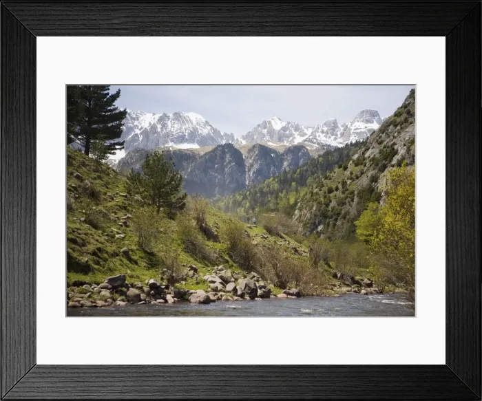 Framed Print : Pyrenees mountains near Jaca, Aragon, Spain, Europe Framed Print : Pyrenees mountains near Jaca, Aragon, Spain, Europe