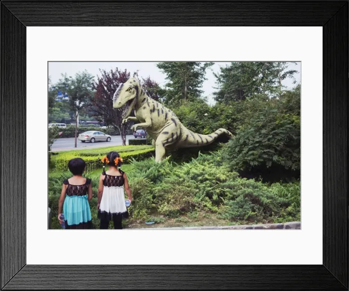 Framed Print : Dinosaur outside the Paleozoological Museum of China, Beijing, China, Asia Framed Print : Dinosaur outside the Paleozoological Museum of China, Beijing, China, Asia